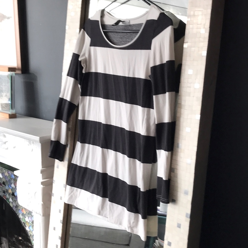 Long, striped shirt